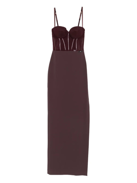  Elisabetta Franchi Embellished-corset Maxi Dress - Red 