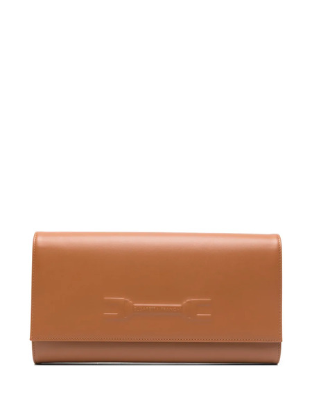  Elisabetta Franchi Embossed Shoulder Bag - Brown 