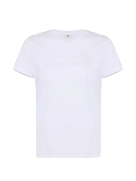  Elisabetta Franchi Embroidered-logo T-shirt - Neutrals 