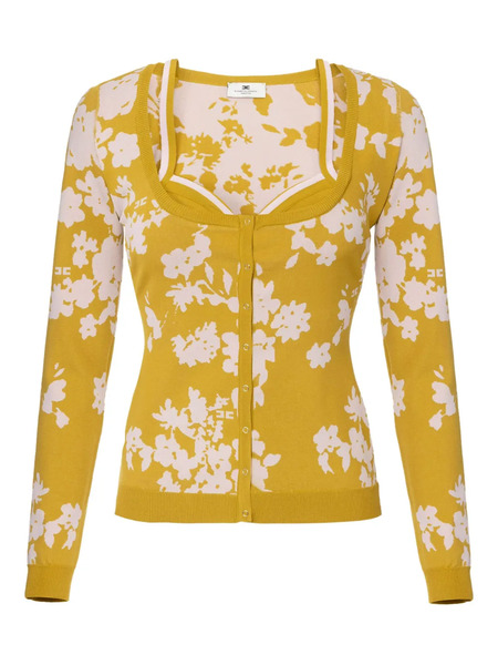  Elisabetta Franchi Floral-jacquard Cardigan - Dj4 