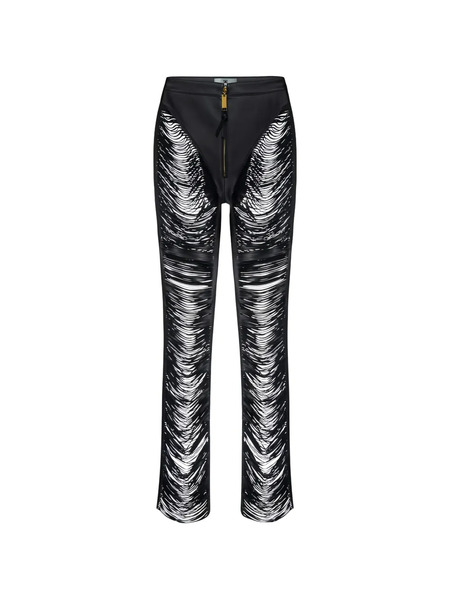  Elisabetta Franchi Fringed Nappa Leather Trousers - Black 