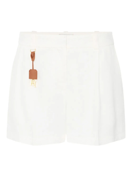  Elisabetta Franchi Gabardine Shorts - White 