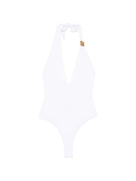  Elisabetta Franchi Halterneck Swimsuit - White 