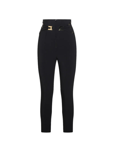 Elisabetta Franchi Hardware-detail Trousers - Black 