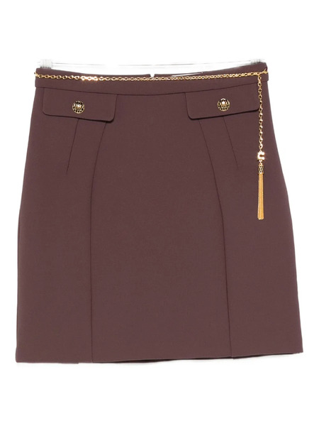  Elisabetta Franchi High-waisted Fitted Skirt - Brown 