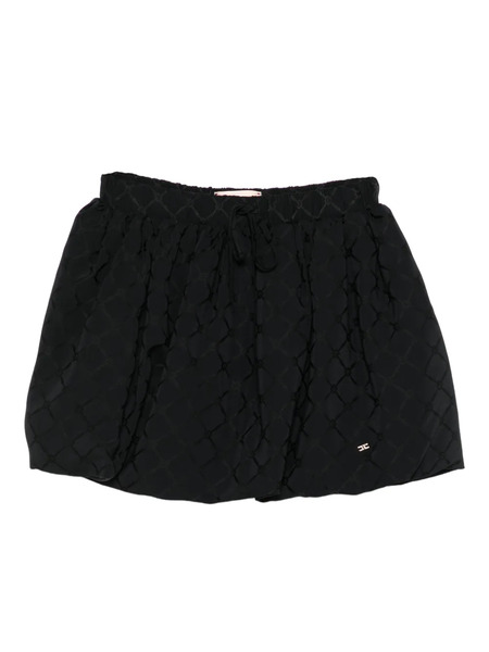  Elisabetta Franchi Kids Jacquard-pattern Skirt - Black 