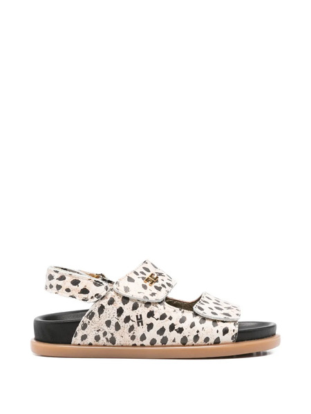 Elisabetta Franchi Kids Logo Print Sandals - Neutrals 