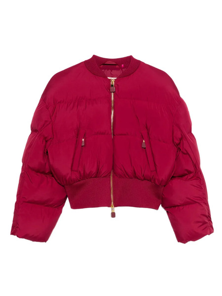  Elisabetta Franchi Kids Quilted Bomber Jacket - Pink 