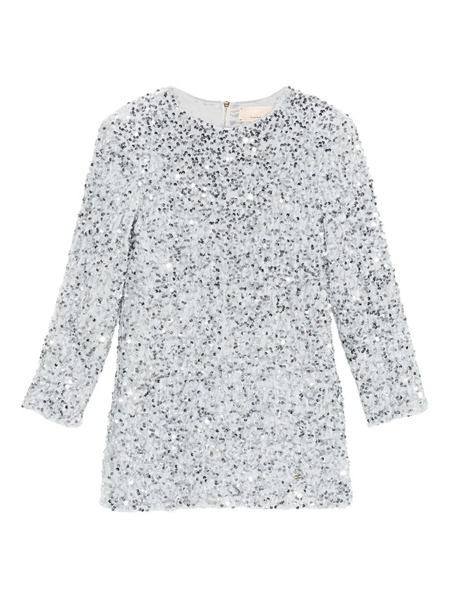  Elisabetta Franchi Kids Sequinned Dress - Silver 