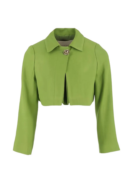  Elisabetta Franchi La Mia Bambina Cropped Jacket - Green 