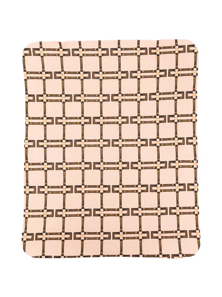 Elisabetta Franchi La Mia Bambina Geometric-print Blanket - Pink 