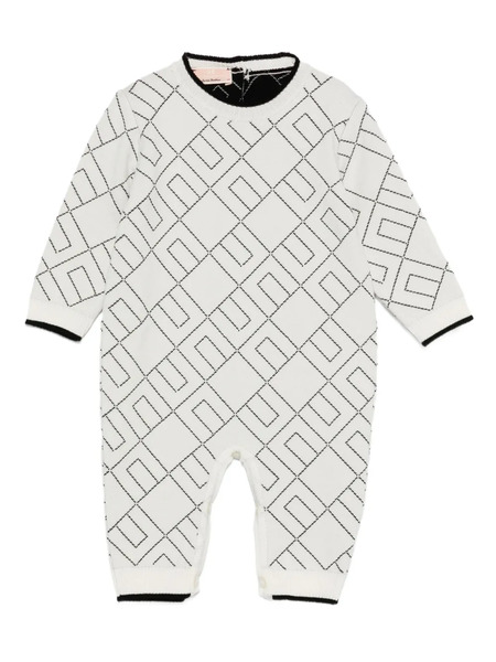  Elisabetta Franchi La Mia Bambina Logo-pattern Rompers - White 