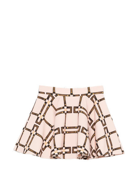  Elisabetta Franchi La Mia Bambina Logo-pattern Skirt - Pink 
