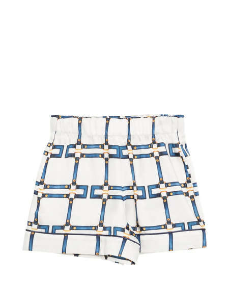  Elisabetta Franchi La Mia Bambina Pattern Shorts - White 