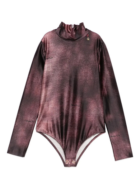  Elisabetta Franchi La Mia Bambina Patterned High-neck Bodysuit - Red 