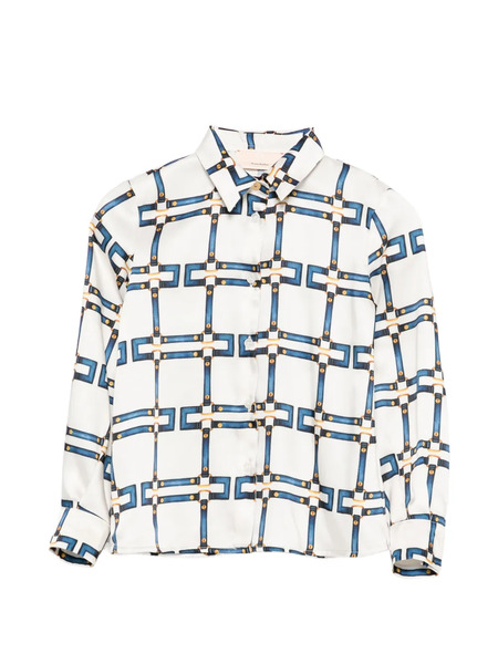  Elisabetta Franchi La Mia Bambina Patterned Shirt - White 