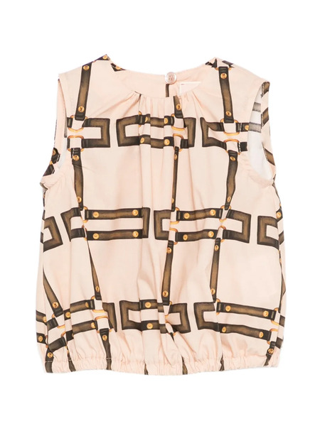  Elisabetta Franchi La Mia Bambina Patterned Top - Neutrals 