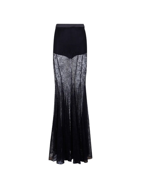  Elisabetta Franchi Lace Maxi Skirt - Black 