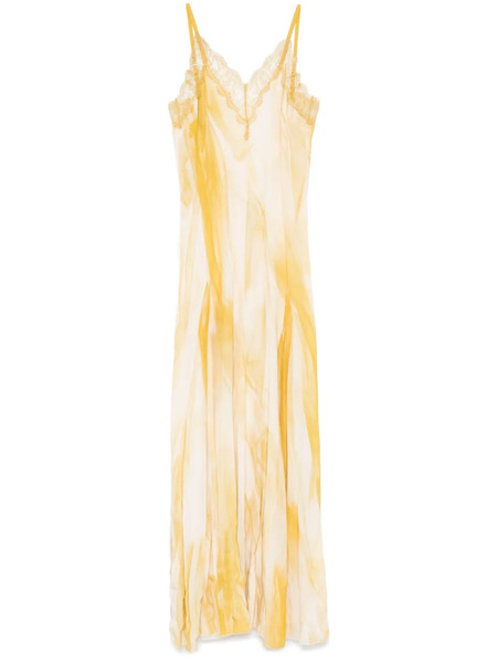  Elisabetta Franchi Lace-trim Maxi Dress - Yellow 