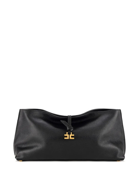  Elisabetta Franchi Leather Clutch Bag - Black 
