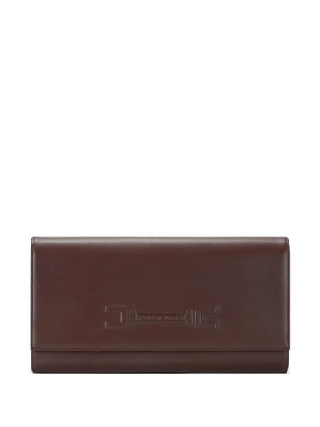  Elisabetta Franchi Leather Clutch Bag - Brown 