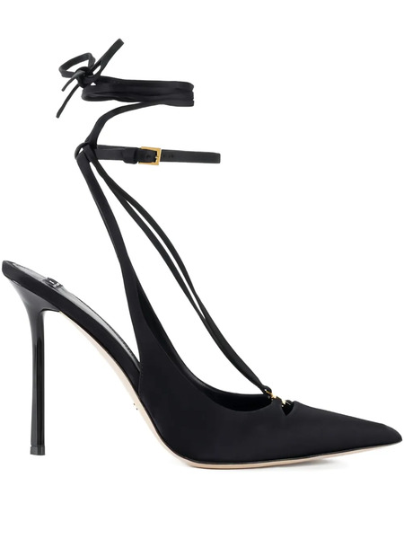  Elisabetta Franchi Leather Heeled Sandals - Black 