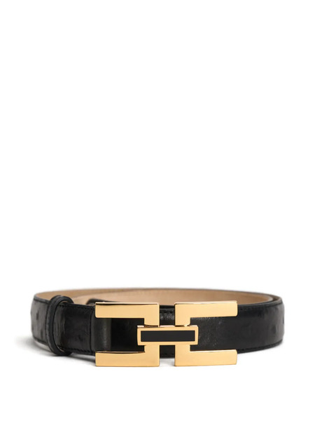  Elisabetta Franchi Logo Buckle Belt - Black 