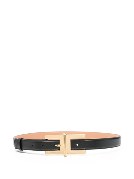  Elisabetta Franchi Logo-buckle Leather Belt - Black 