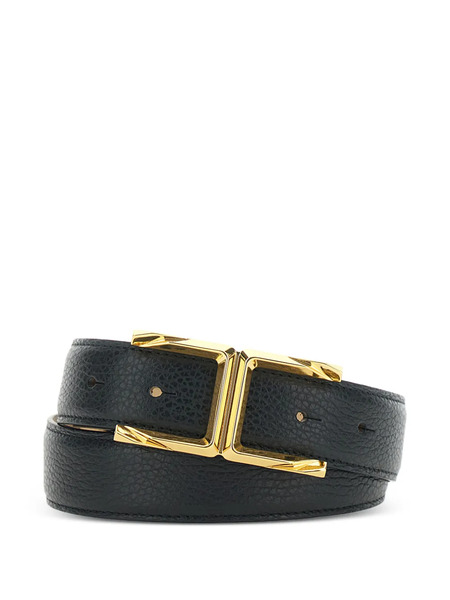  Elisabetta Franchi Logo-buckle Leather Belt - Black 