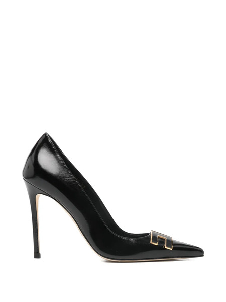  Elisabetta Franchi Logo-embellished Point-toe Pumps - Black 