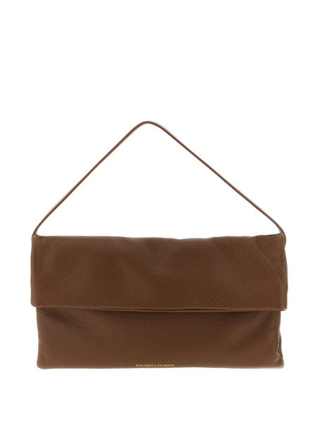  Elisabetta Franchi Logo-embossed Folded Shoulder Bag - Brown 