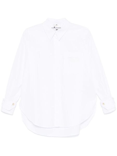  Elisabetta Franchi Logo-embroidered Poplin Shirt - White 