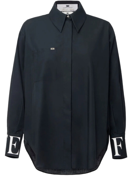  Elisabetta Franchi Logo-embroidered Shirt - Black 