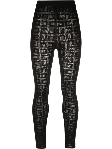  Elisabetta Franchi Logo-jacquard Leggings - Black 