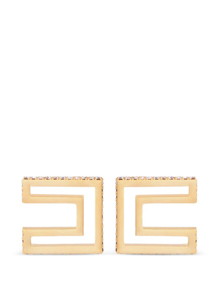  Elisabetta Franchi Logo-motif Earrings - Gold 