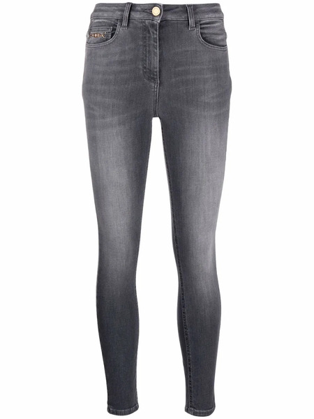  Elisabetta Franchi Logo-patch Denim Jeans - Grey 