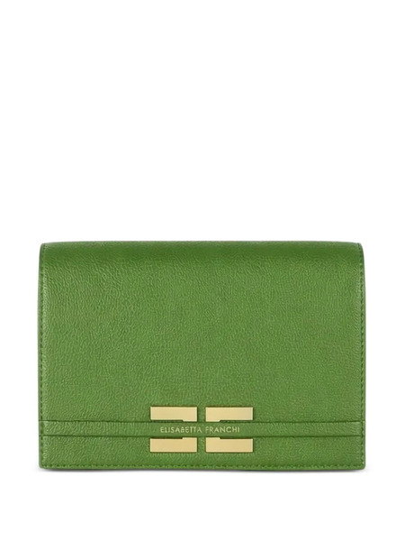  Elisabetta Franchi Logo-plaque Chain-strap Shoulder Bag - Green 
