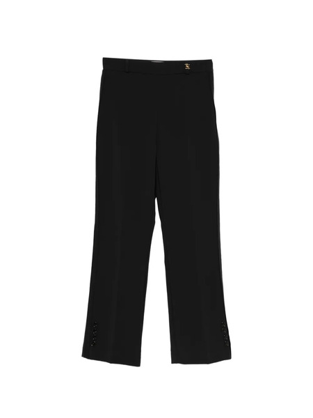  Elisabetta Franchi Logo-plaque Cropped Trousers - Black 