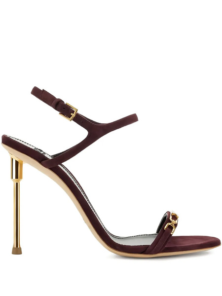  Elisabetta Franchi Logo-plaque Heeled Sandals - Red 