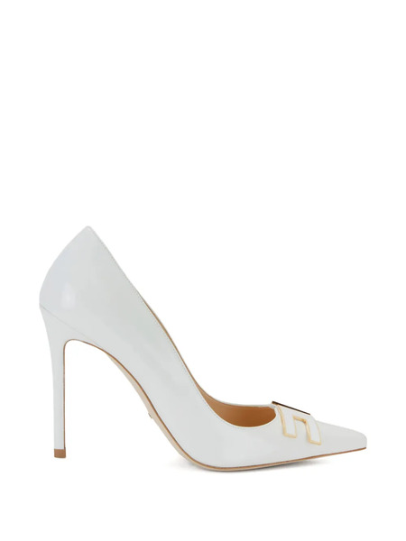 Elisabetta Franchi Logo-plaque Stiletto Pumps - White 