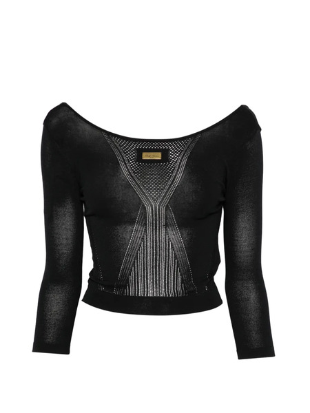 Elisabetta Franchi Logo-plaque Sweater - Black 