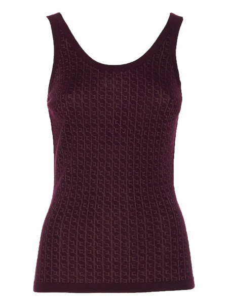  Elisabetta Franchi Logo-print Sleeveless Top - Red 