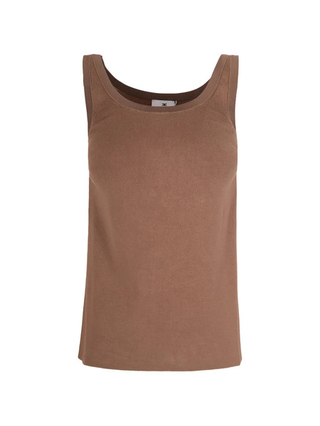  Elisabetta Franchi Logo-print Top - Brown 
