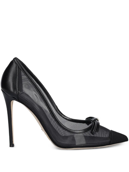  Elisabetta Franchi 90mm Bow-detail Pumps - Black 
