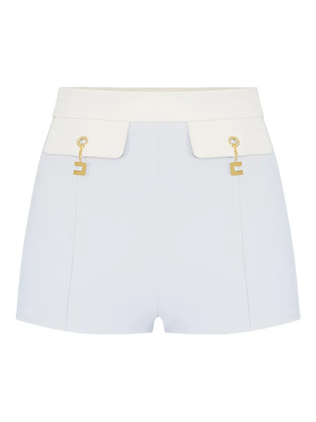  Elisabetta Franchi Mock-pocket Charm Shorts - Blue 