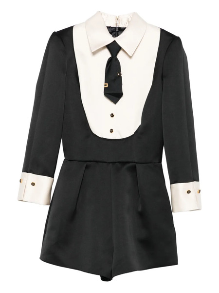  Elisabetta Franchi Neck-tie Playsuit - Black 