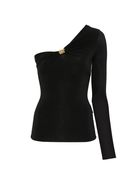  Elisabetta Franchi One-shoulder Knot Top - Black 
