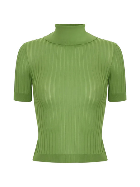  Elisabetta Franchi Open-back Logo-button Sweater - Green 