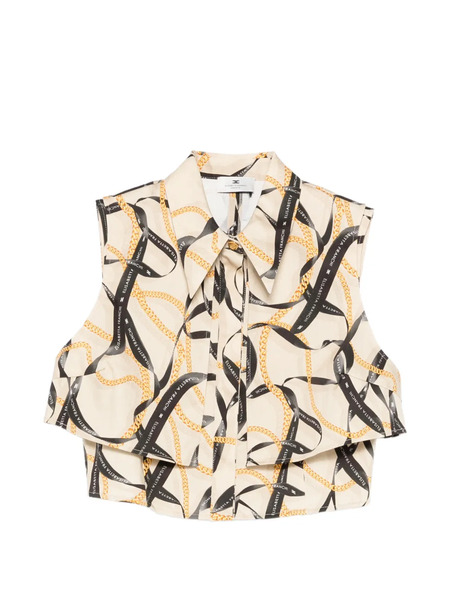  Elisabetta Franchi Patterned Crop Top - Neutrals 