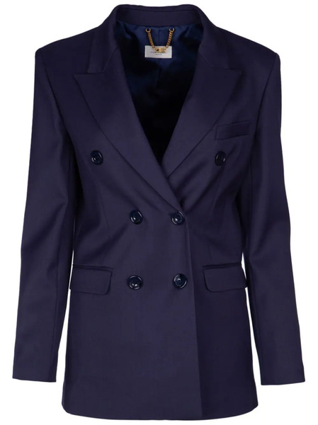  Elisabetta Franchi Peak-lapels Double-breasted Blazer - Blue 